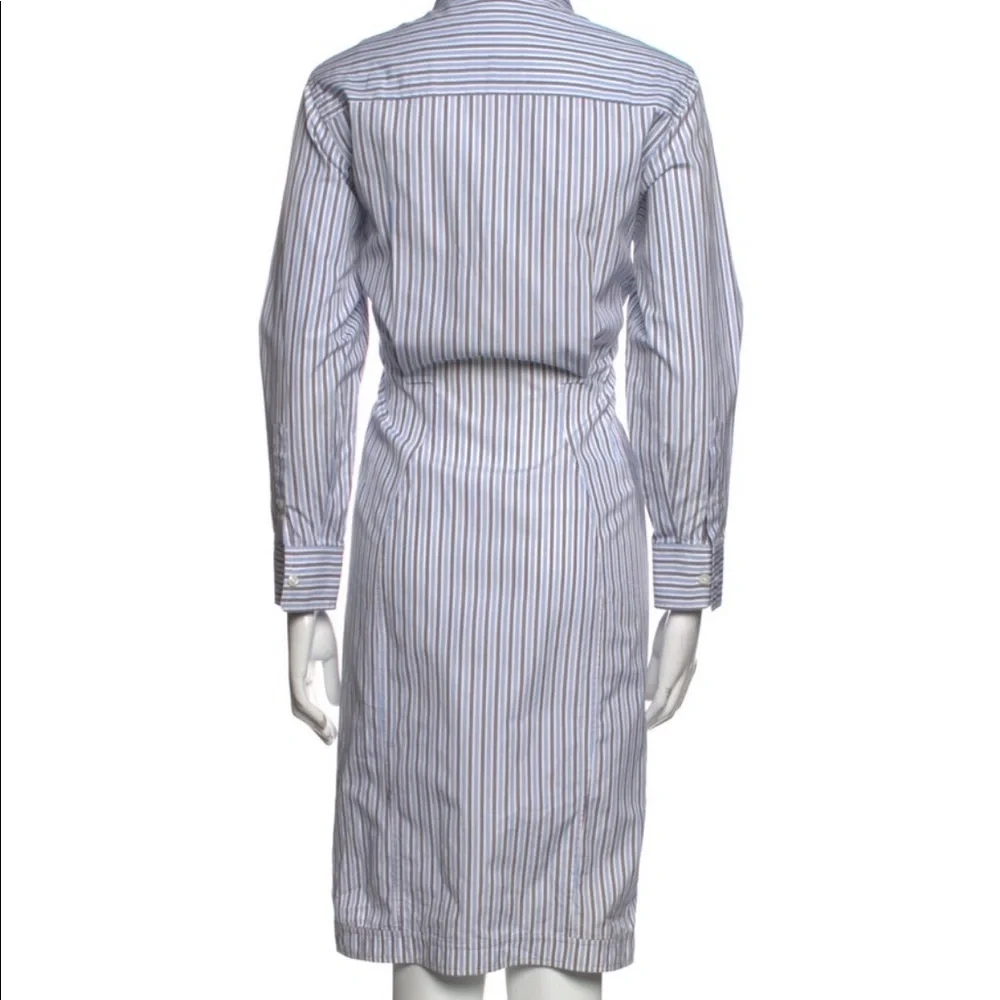Saint Laurent button down collared shirt dress with fitted waist - Picture 3 of 4